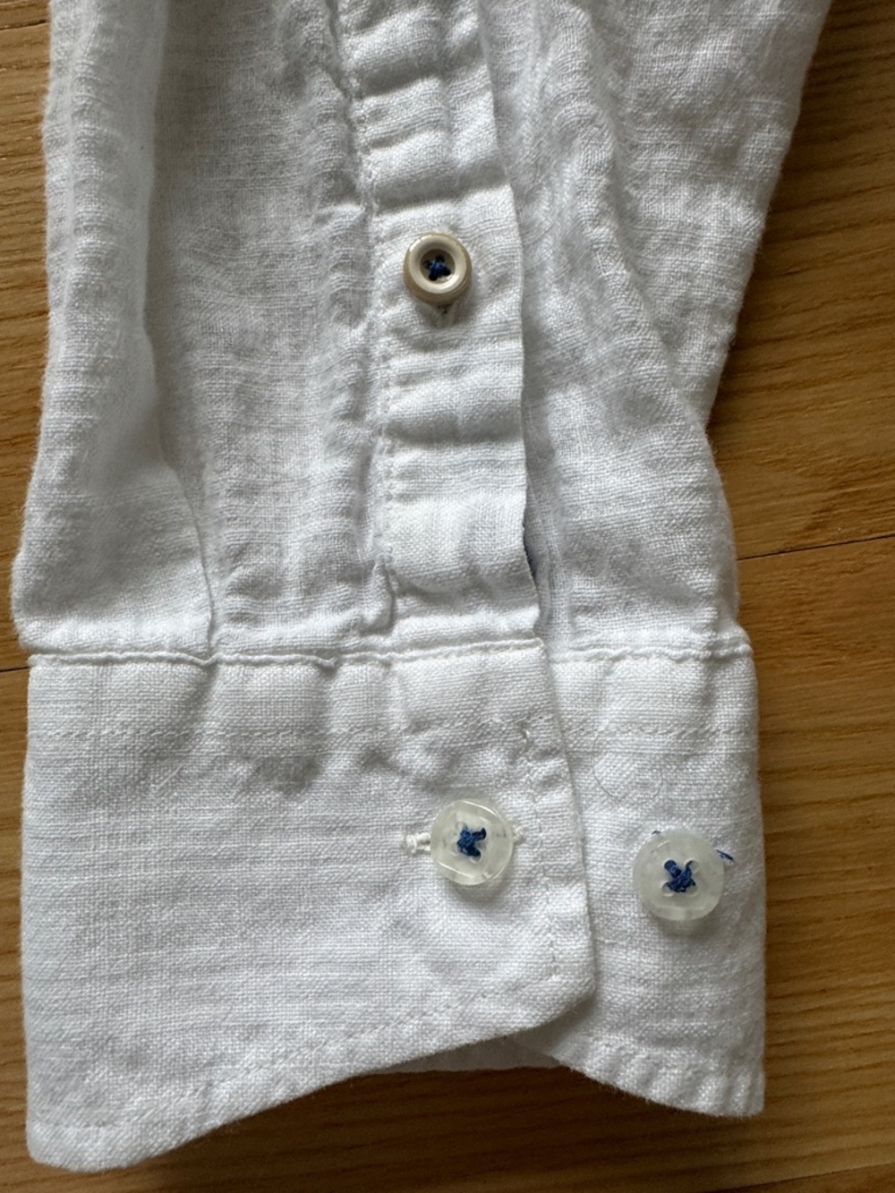 Johnny Bahama Linen Cotton Shirt Large White Coastal Resort Beach Button Up - Picture 9 of 15